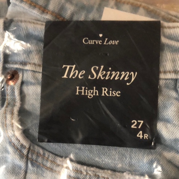 ABERCROMBIE Curve Love High Rise Split Hem Seamed Jeans NWT - Picture 12 of 16